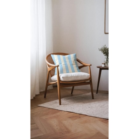 Poduszka świąteczna - klasyczne błękitne pasy