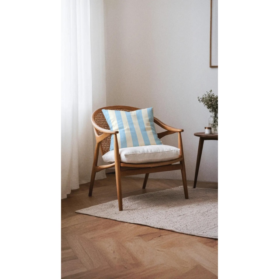 Poduszka świąteczna - klasyczne błękitne pasy