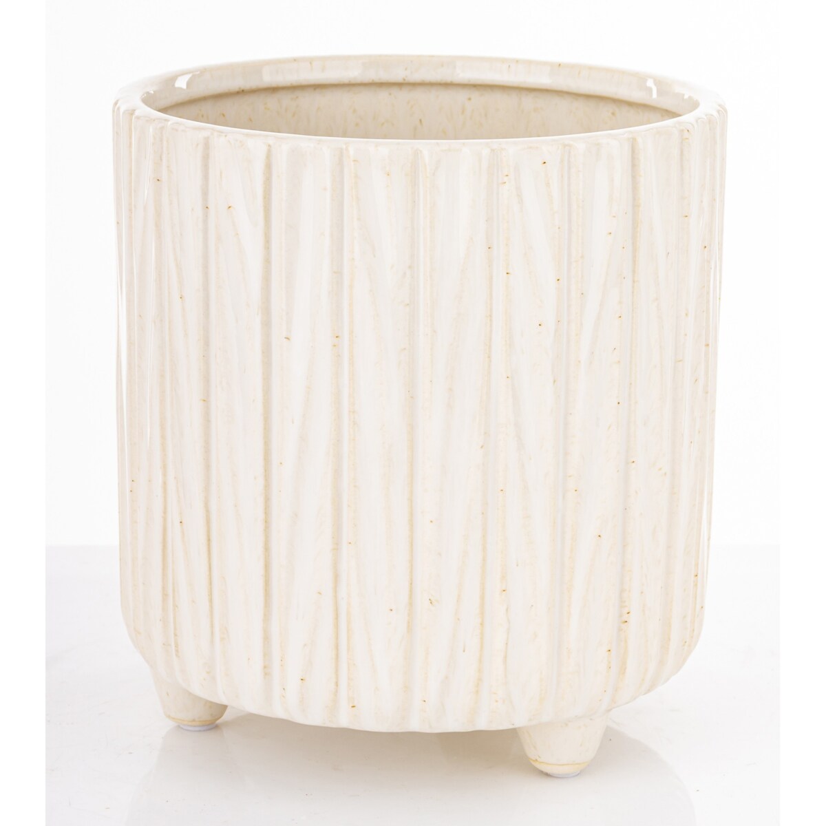 Osłonka ceramiczna prążkowana 17x16x16 cm NIPSU-2