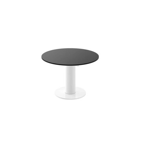 Stół rozkładany SOLO LUX 100(144)x100 czarny mat/biały