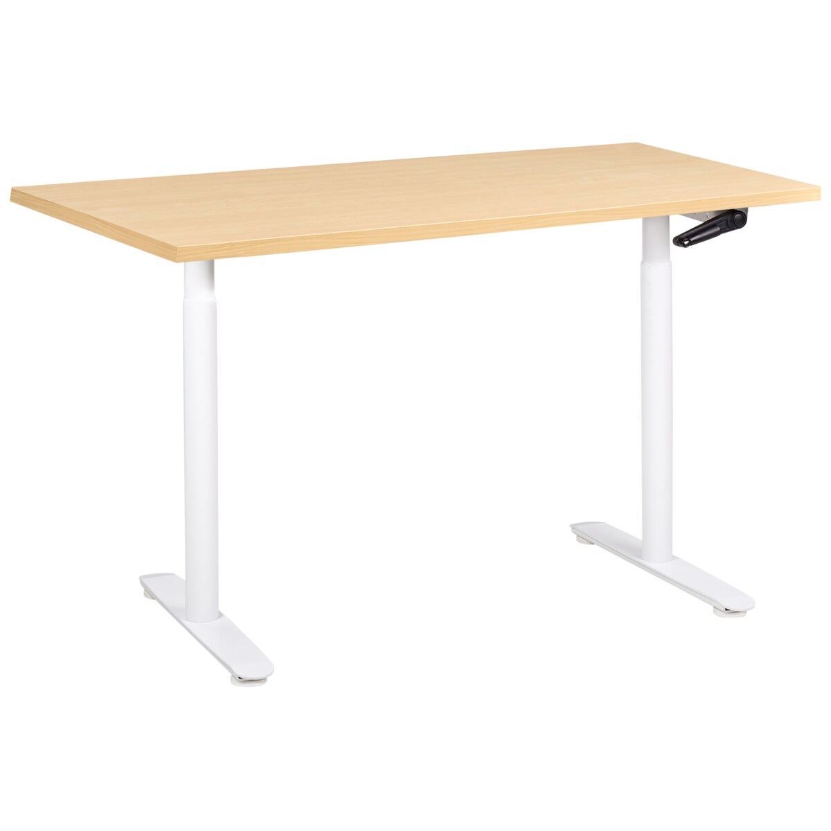 Biurko regulowane manualnie DESTINAS Jasny brąz/ biały 120 cm 72 cm