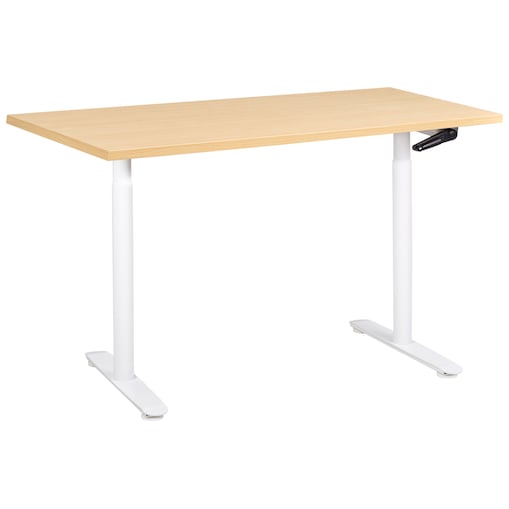 Biurko regulowane manualnie DESTINAS Jasny brąz/ biały 120 cm 72 cm