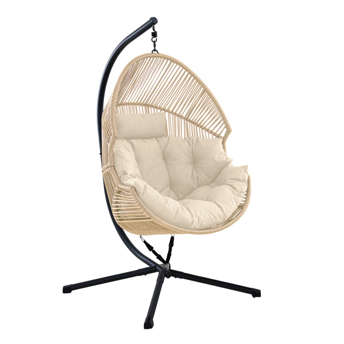 FOTEL WISZĄCY HOLAND KOKON BEŻOWY