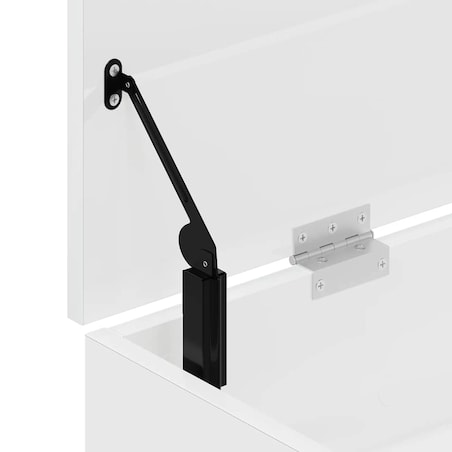 vidaXL Ławka na buty Wysoki połysk Biały 102x30,5x45 cm Drewno klejone