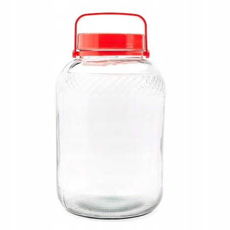 SŁOIK SZKLANY Z POKRYWKĄ NA PRZETWORY OGÓRKI kapustę paprykę duży słój 5 L