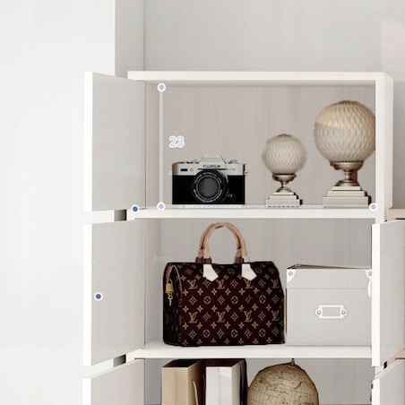 Nowoczesna pojemna komoda szafka duża biała skandynawski loft retro 3 półki