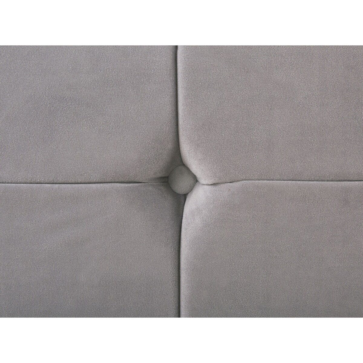 Łóżko welurowe 180 x 200 cm szare AMBERT