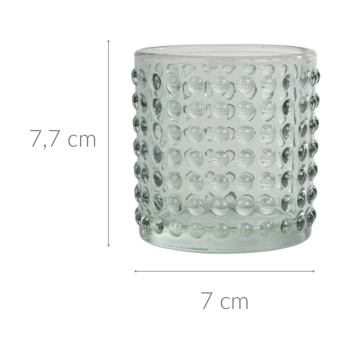 Świecznik z wypukłym wzorem ARTY, Ø 7 cm