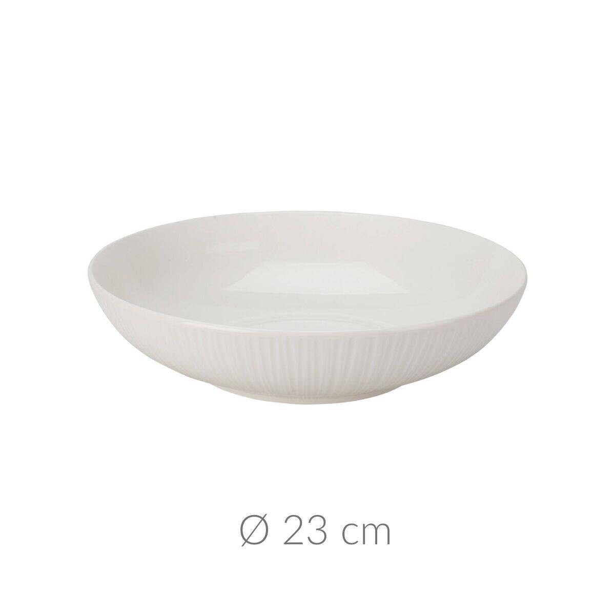Talerz do makaronu, głęboki porcelanowy, biały, Ø 23 cm