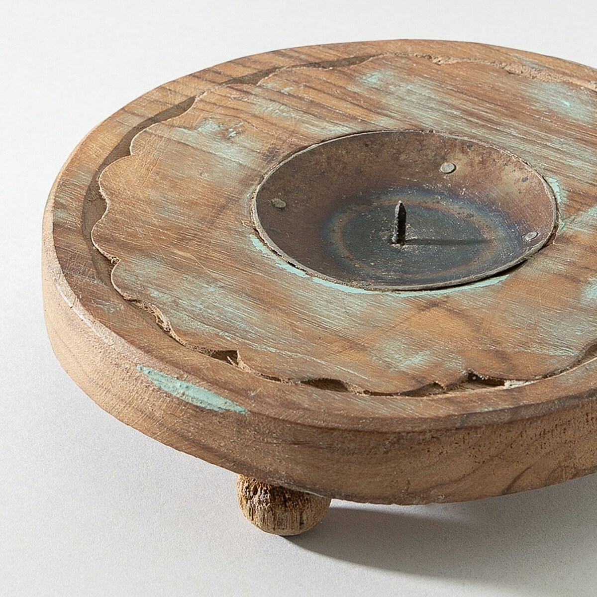 Podstawka na świecę Rustic Flame 15 cm, 15x15x7 cm