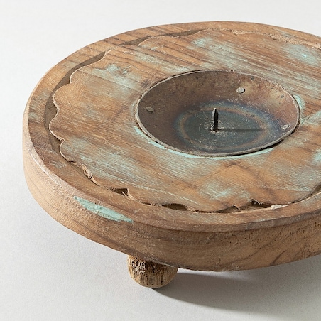 Podstawka na świecę Rustic Flame 15 cm, 15x15x7 cm