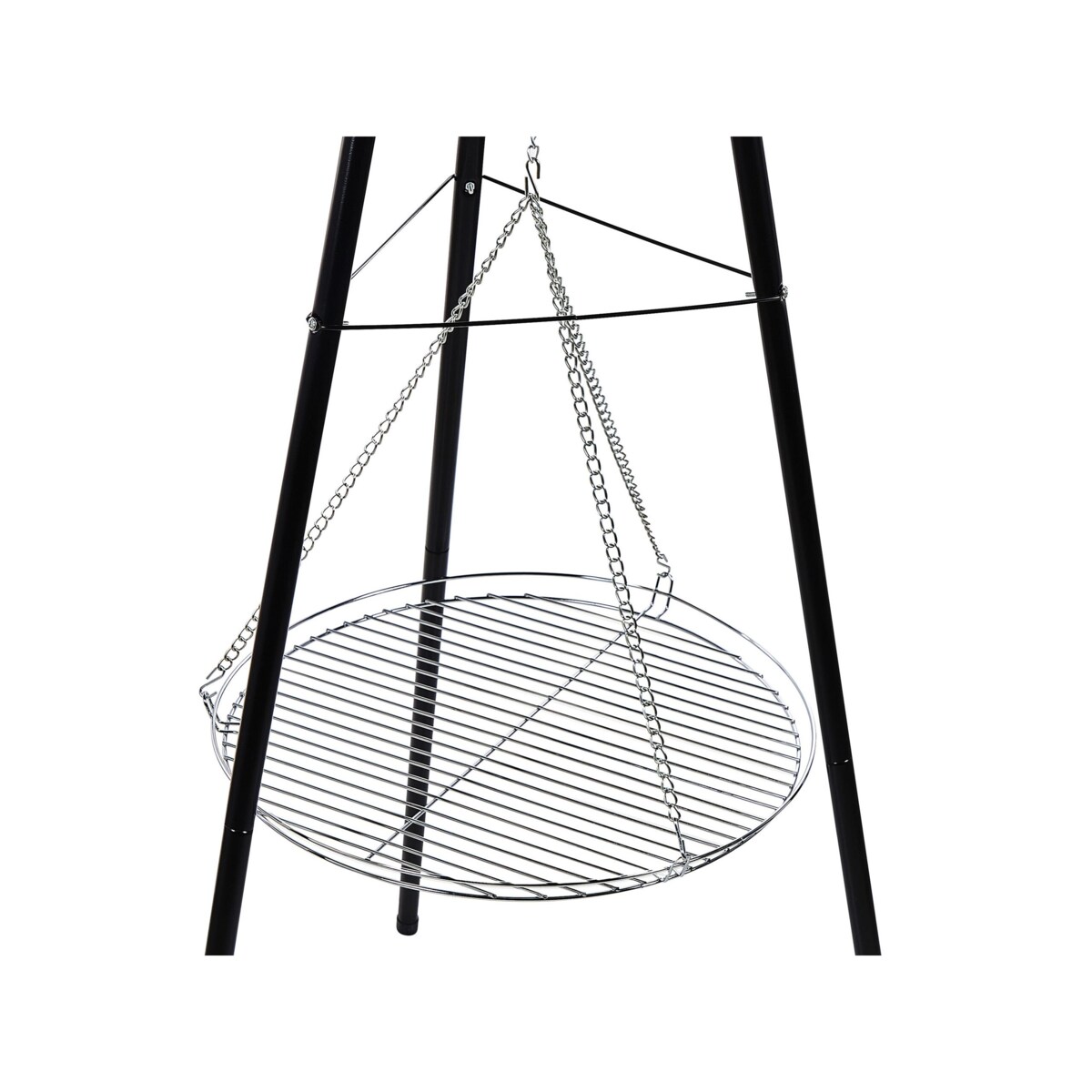 Grill wahadłowy na trójnogu czarny GELAI