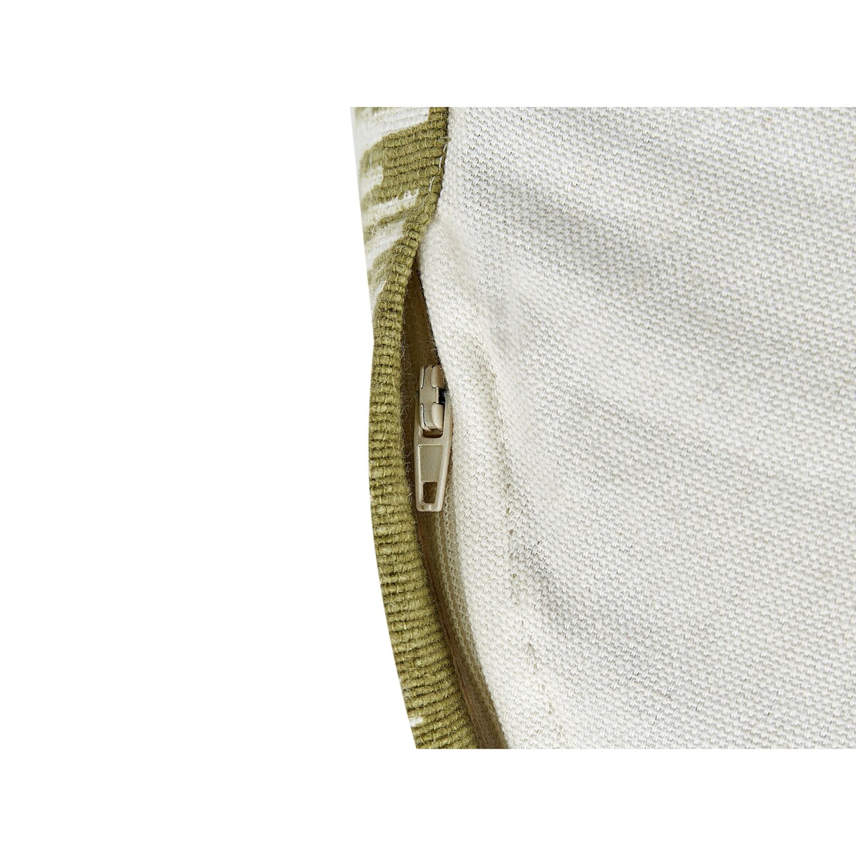 Puf 50 x 30 cm biało-zielony KAWAI