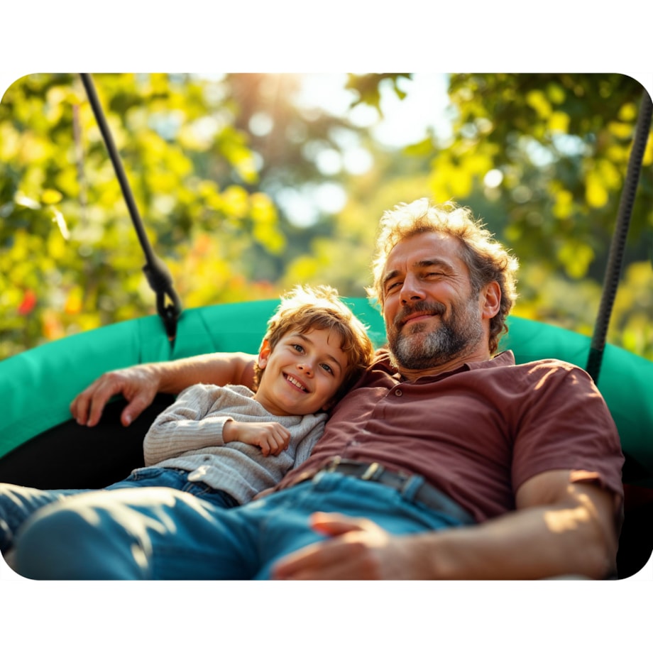 Huśtawka ogrodowa bocianie gniazdo 115 cm Neo-Sport Swingo zielona