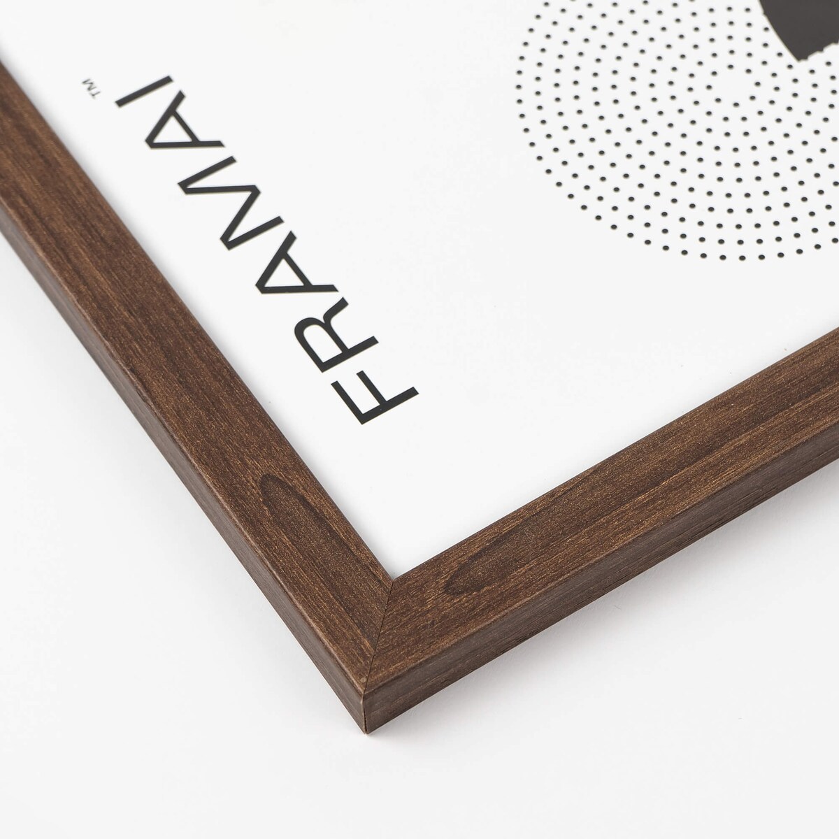 Ramka na zdjęcia 30x30 cm brązowa rama MDF z plexi do powieszenia klasyczna kwadratowa ramka FRAMAI