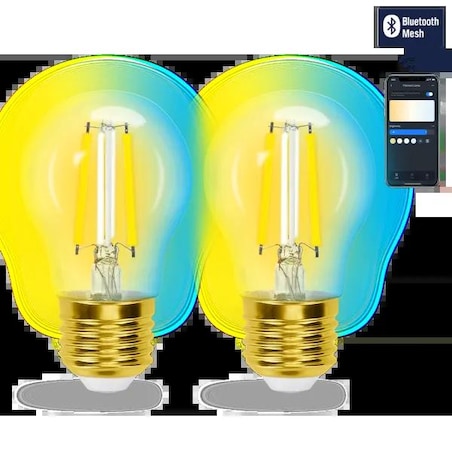 inteligentna żarówka bluetooth mesh g45 4.5w cct 2 szt. ,z pilotem