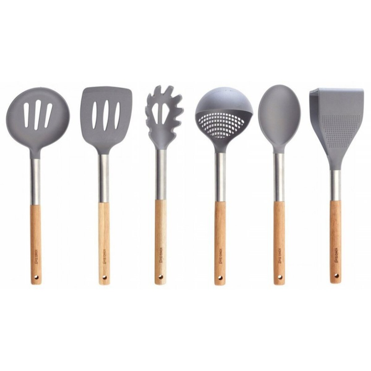 6 Elementowy Zestaw Akacjowych Przyborów Kuchennych Kinghoff