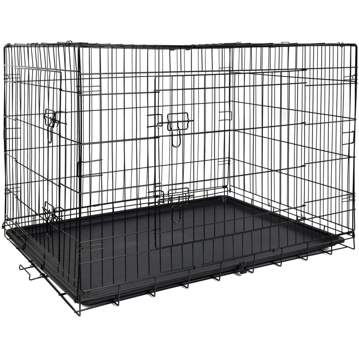 Klatka kennelowa dla zwierząt FUNFIT HOME&OFFICE transporter kojec 70x107x77 cm czarna 2XL