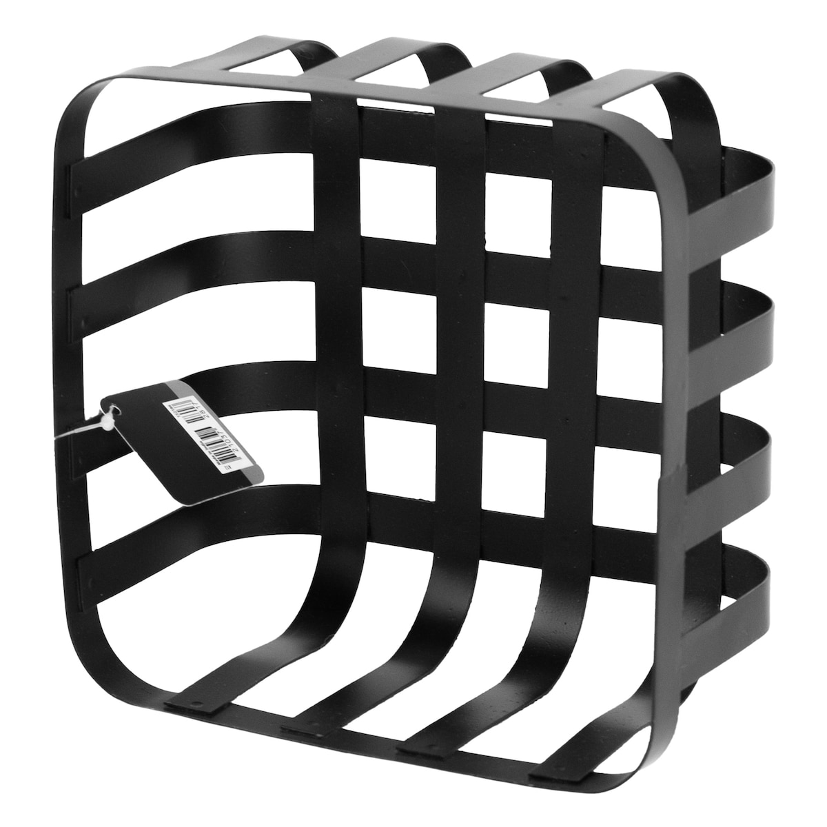 Koszyk Na Owoce Warzywa Pleciony Metalowy 20X20X10 Cm Dekoracja Czarny