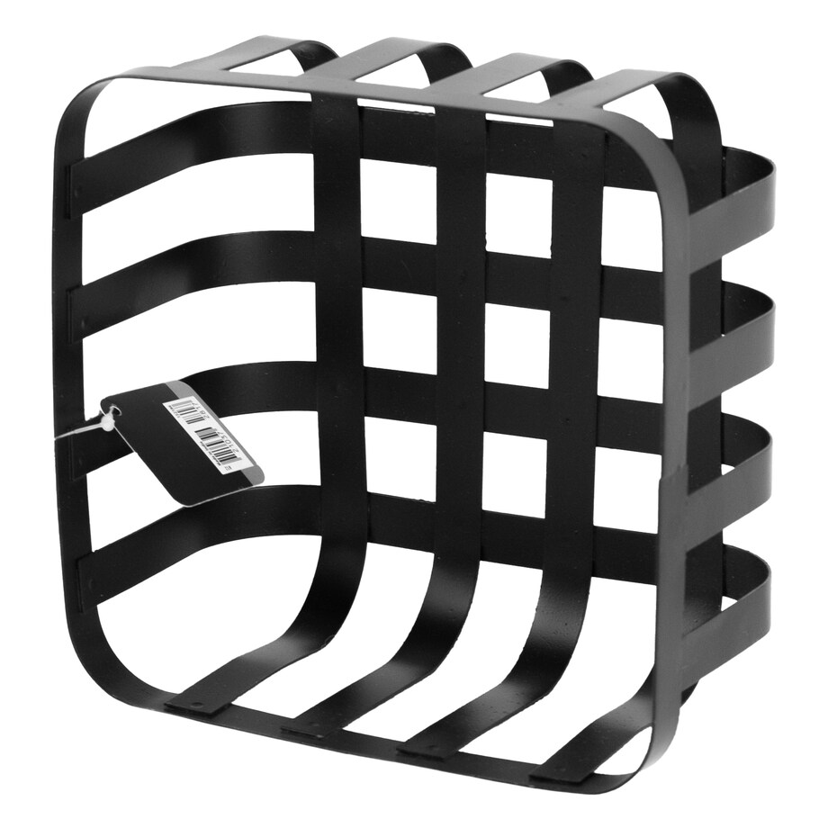 Koszyk Na Owoce Warzywa Pleciony Metalowy 20X20X10 Cm Dekoracja Czarny