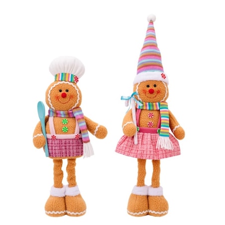 Figurka Pani Pierniczek teleskopowe nogi BOŻE NARODZENIE 52cm Z PLUSZU KSN168