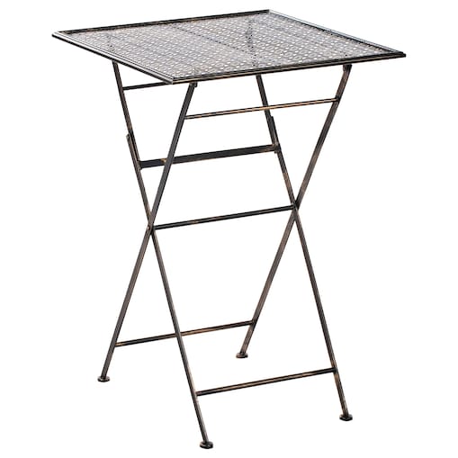 Stolik ogrodowy barowy BORMIO 60 cm 60 cm Metal Czarny