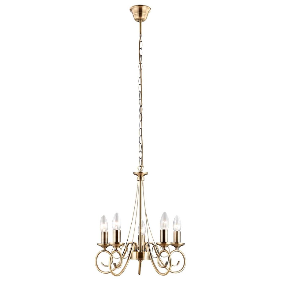 Żyrandol maria teresa LAMPA wisząca TRUNCATUS 69003-5 Globo świecznikowa OPRAWA klasyczny zwis na łańcuchu mosiądz