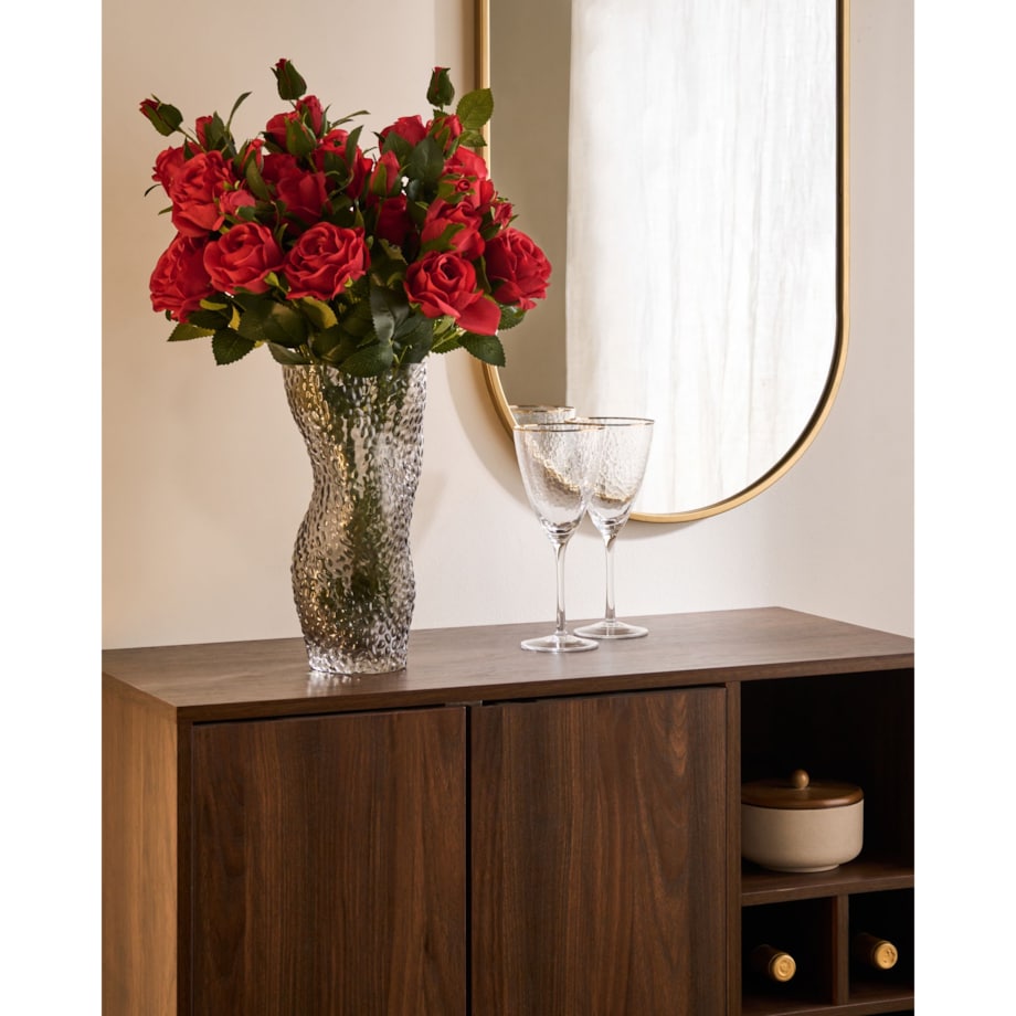 Bukiet sztucznych kwiatów BOIRO 65 cm Czerwony