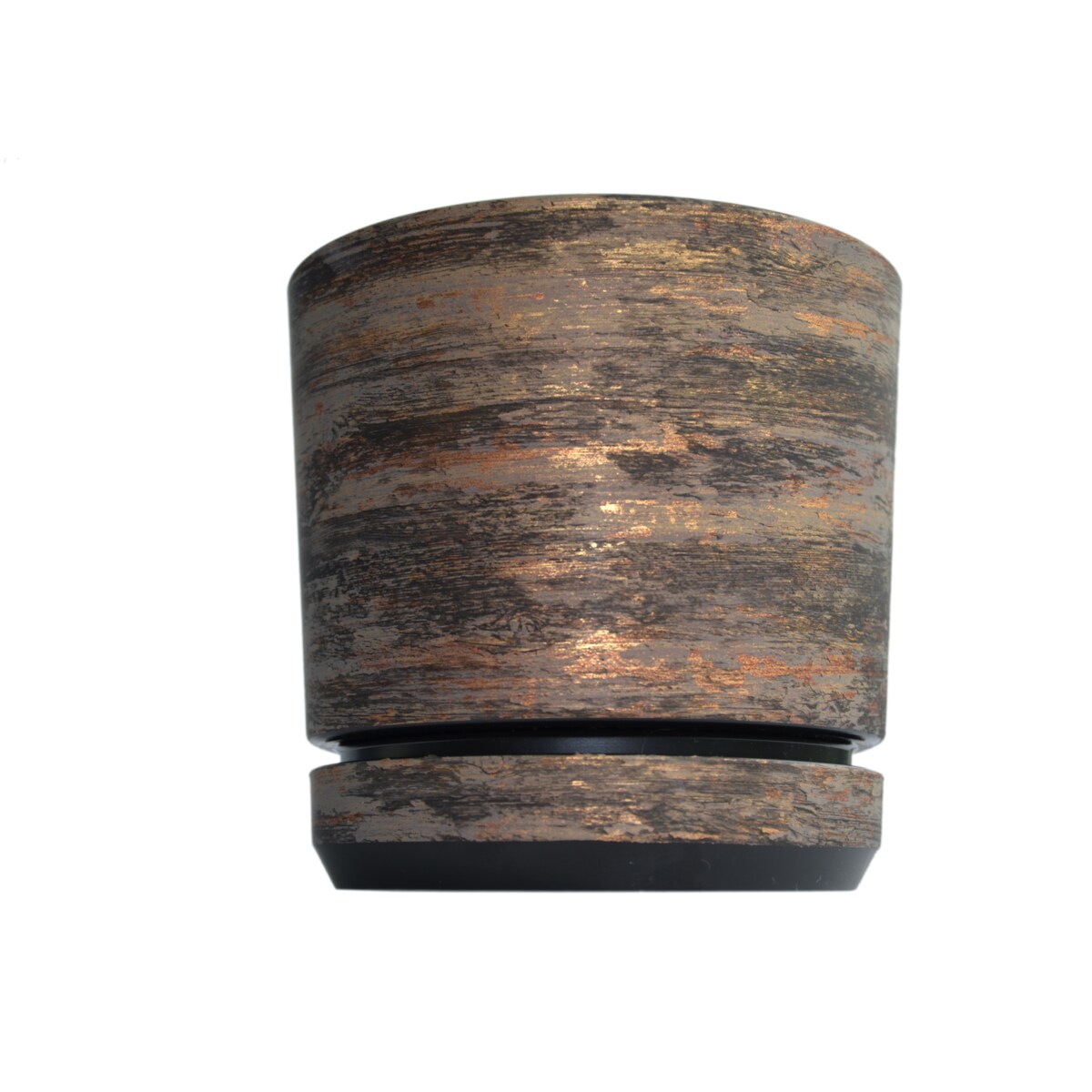 21 cm wzór RDZAWA KORA Doniczka z podstawką efekt drzewa imitacja rustykalna naturalny drewnopodobna barwy lasu