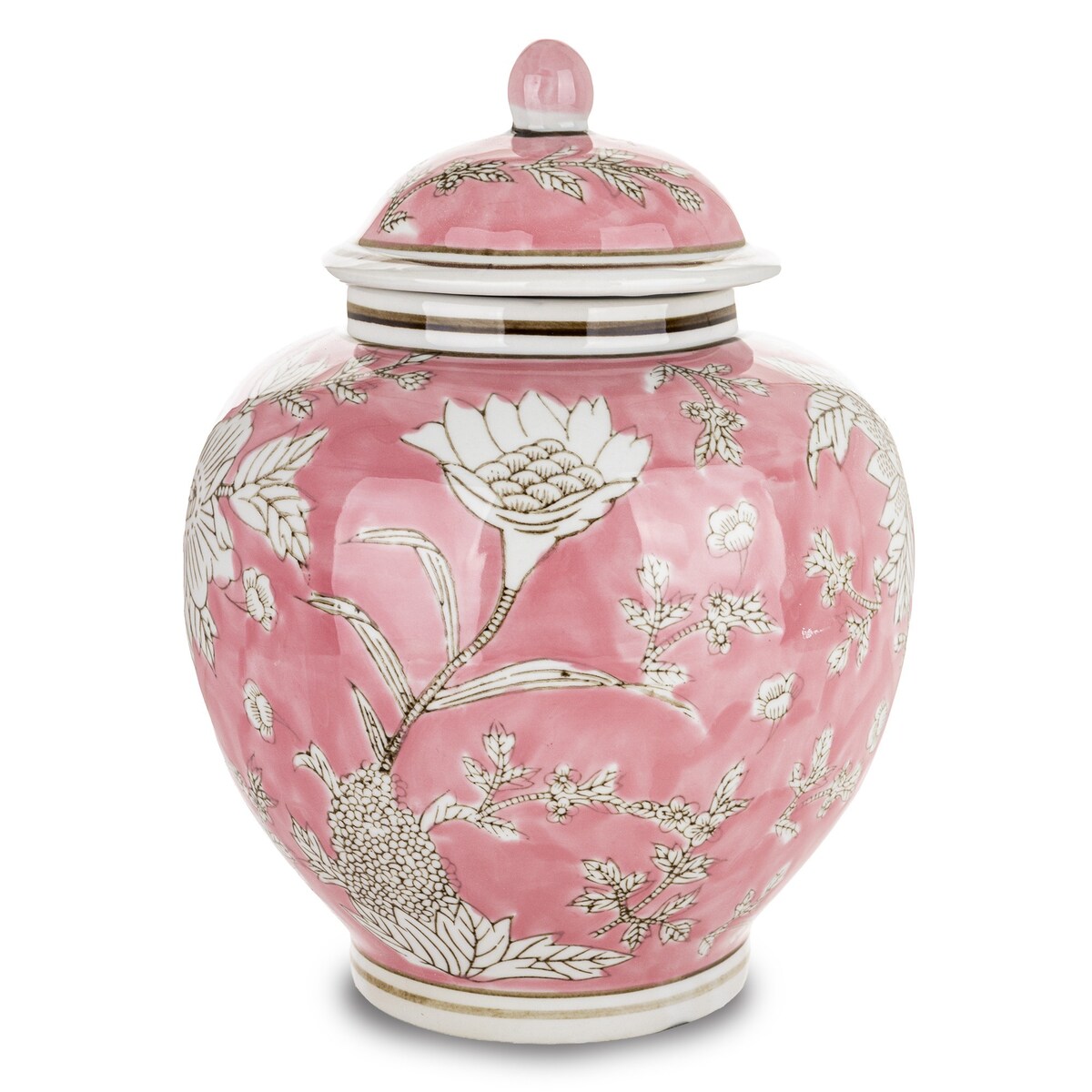 Amfora pojemnik z pokrywą 28x18x18 cm AMALA różowa