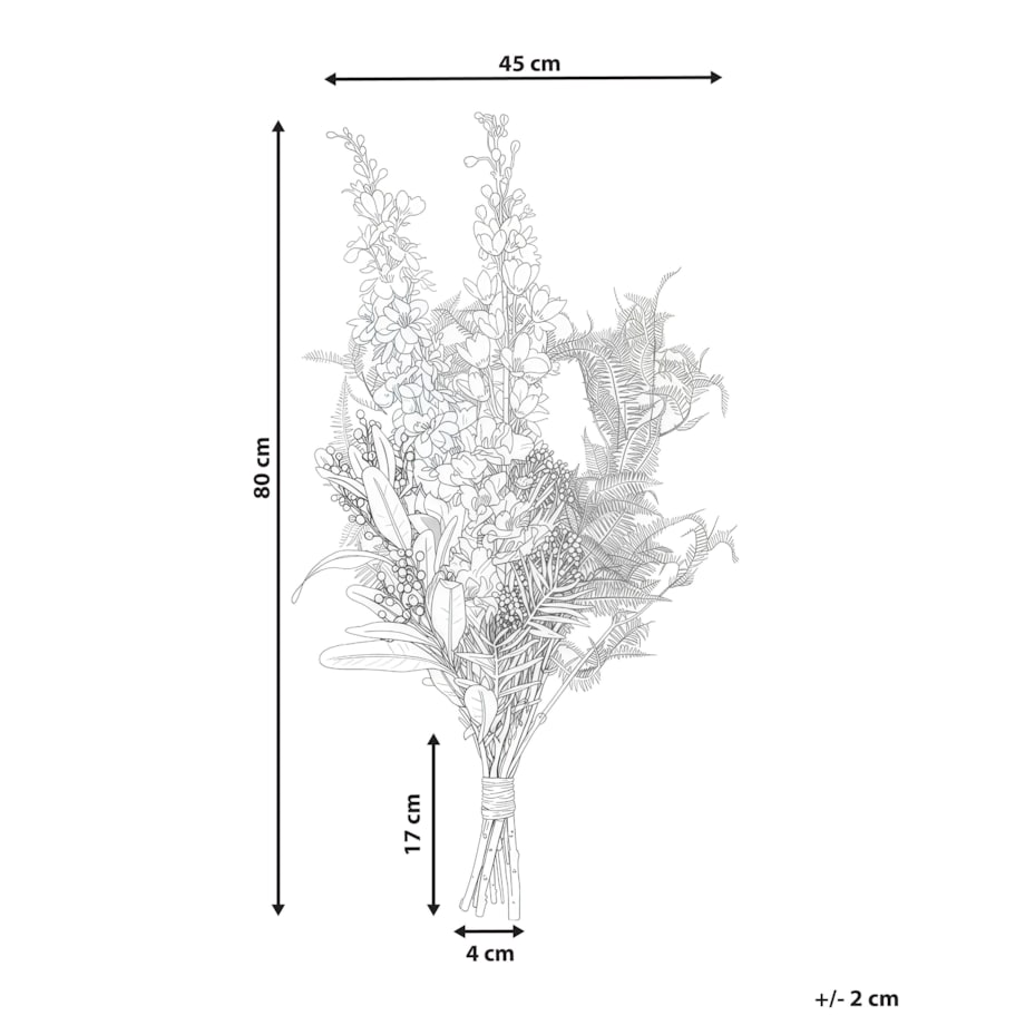 Bukiet sztucznych kwiatów ACHETE 80 cm Kolorowy