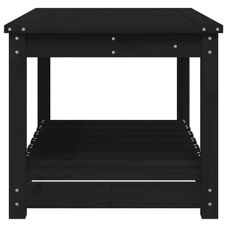 vidaXL Stolik ogrodowy, czarny, 82,5x50,5x45 cm, lite drewno sosnowe