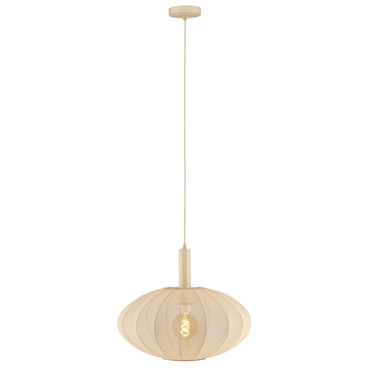 Naturalna lampa wisząca Corina 03447/52/38 Lucide tkanina beżowa