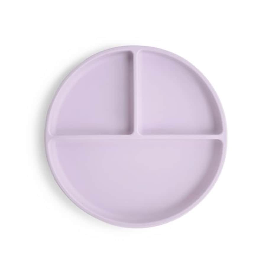 Mushie Silikonowy Talerzyk Dzielony dla Dziecka Soft Lilac