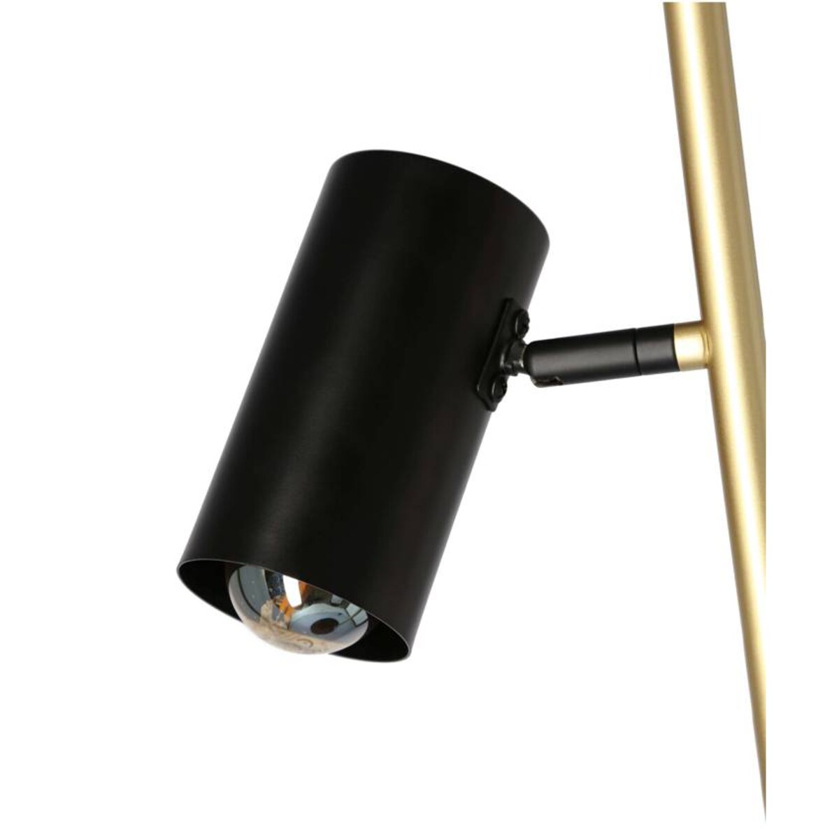 Nowoczesna lampa podłogowa Perret regulowana czarna złota