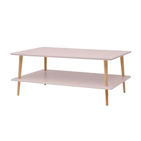 Ława KORO LOW 110x70 różowa z półką