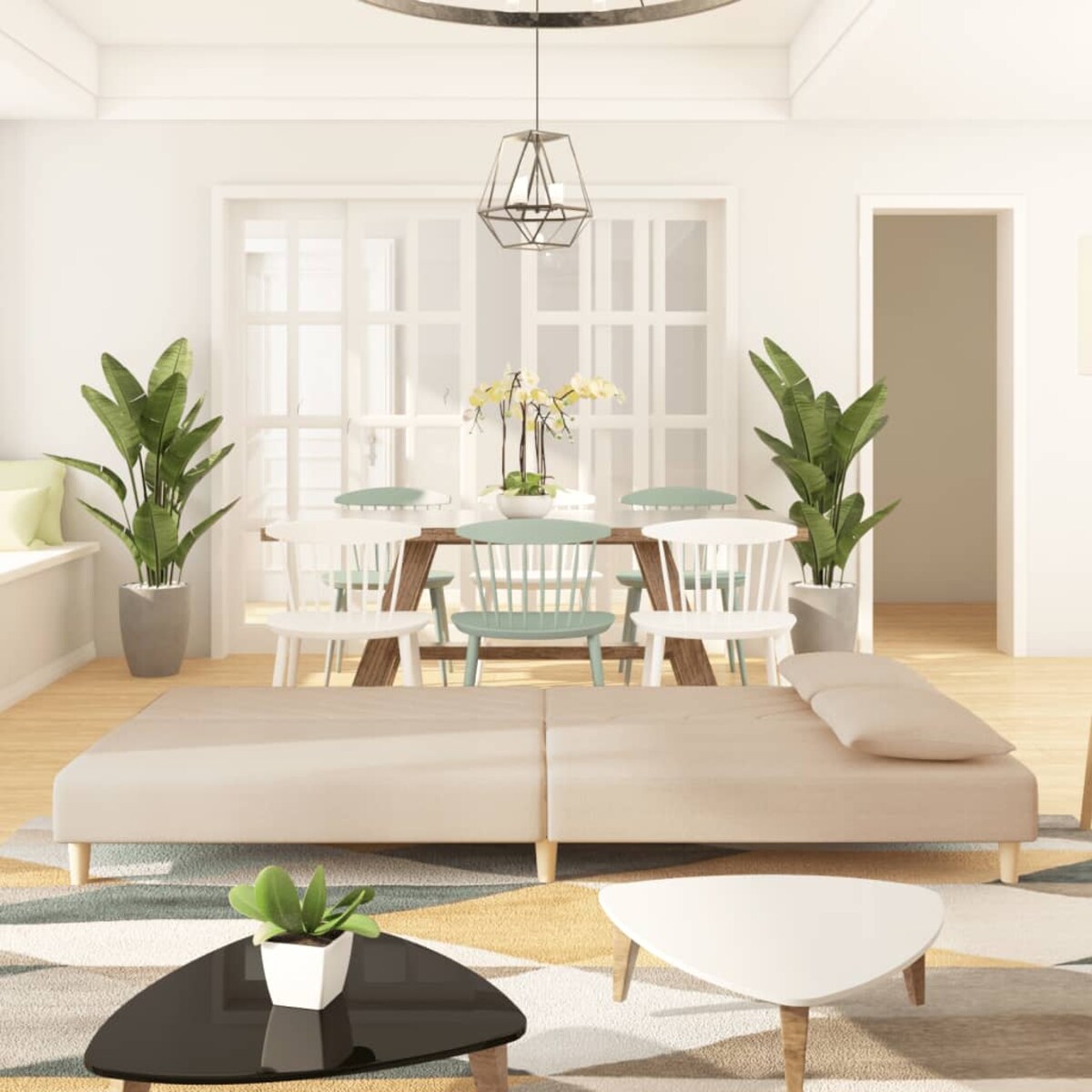 vidaXL 2-osobowa kanapa, 2 poduszki, kremowa, tapicerowana tkaniną