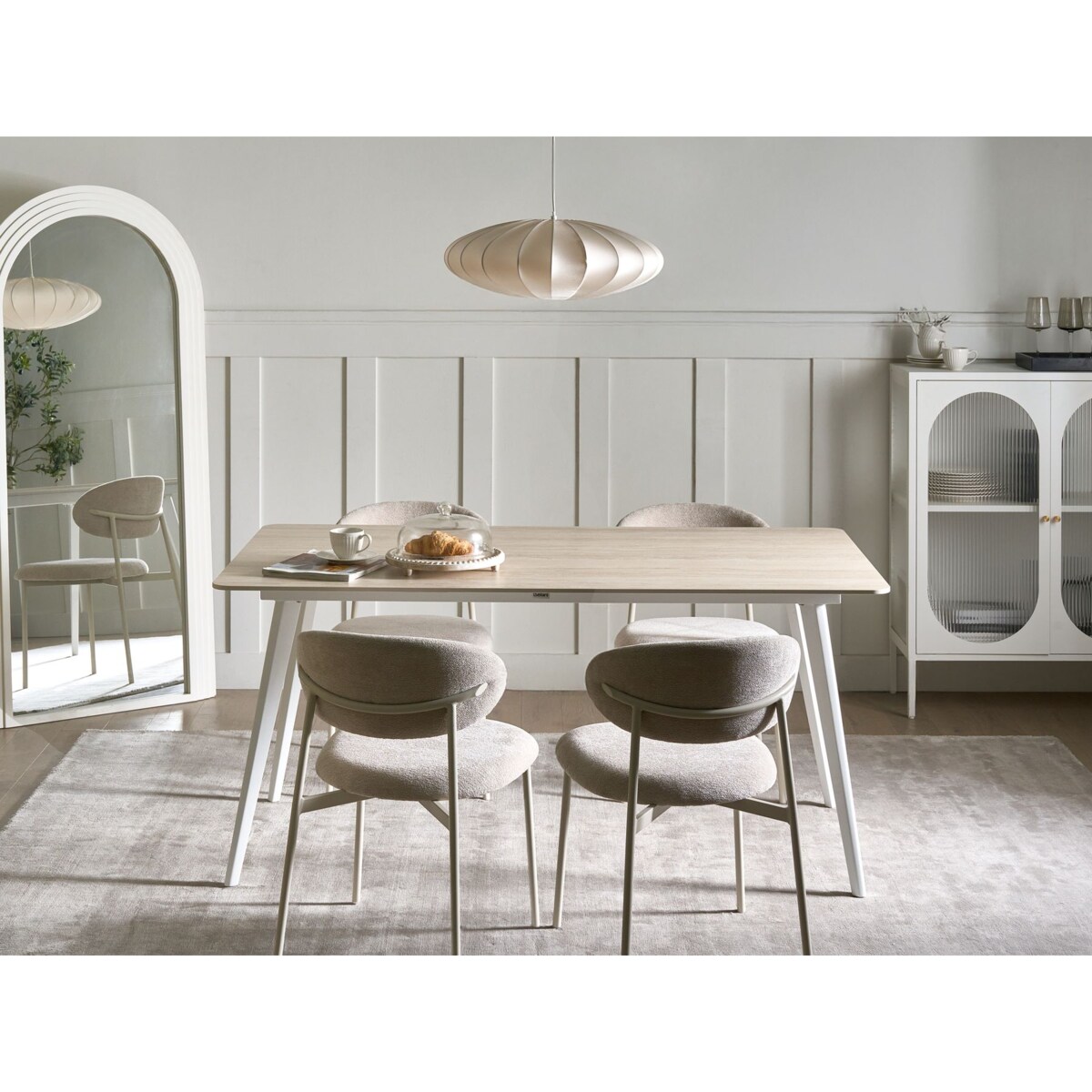 Stół ogrodowy RODALLO 160 cm 90 cm Kamień Efekt trawertynu