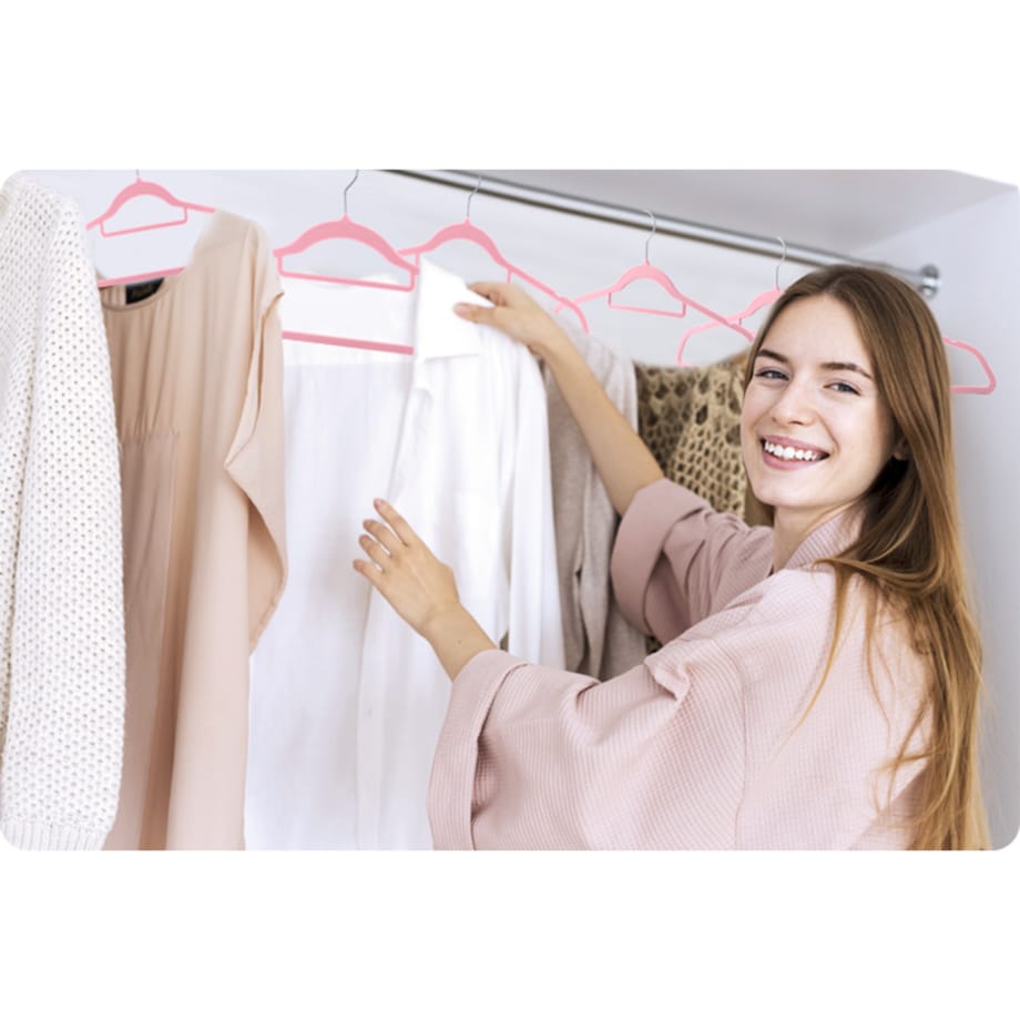 Wieszaki na ubrania welurowe do szafy zestaw 20szt. Massido