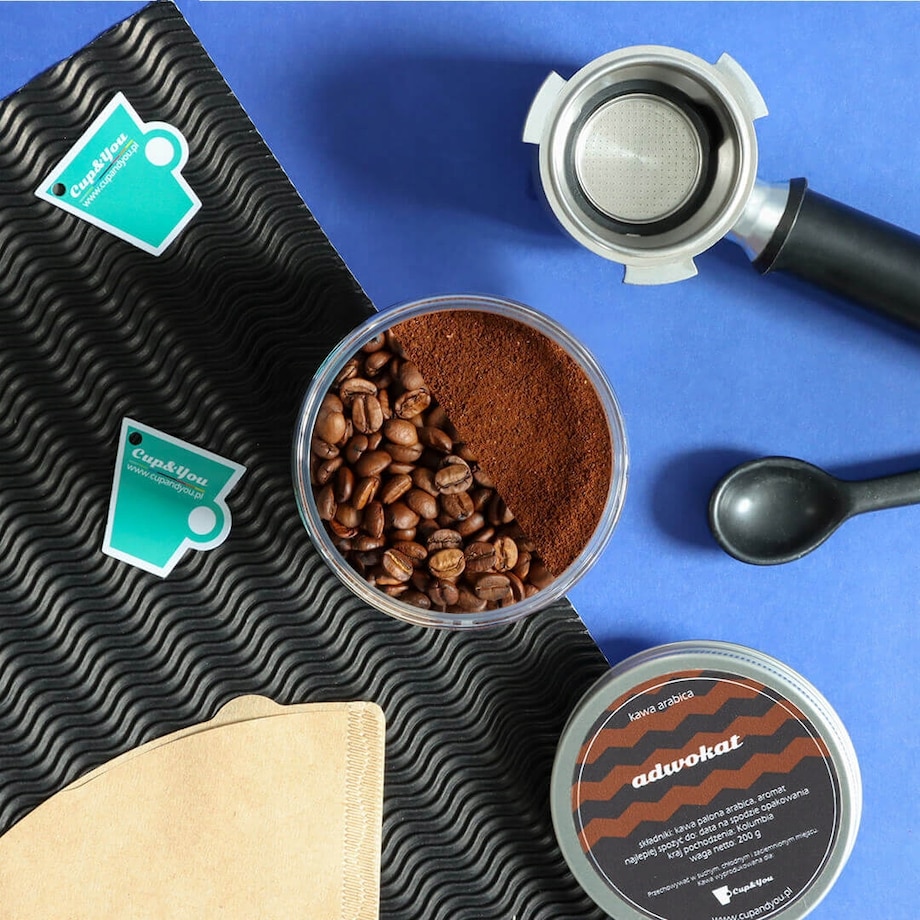 Kawa smakowa aromatyzowana ADWOKAT ziarnista deserowa ARABICA Cup&You 200g na prezent upominek dla kobiety mężczyzny faceta mamy taty żony męża