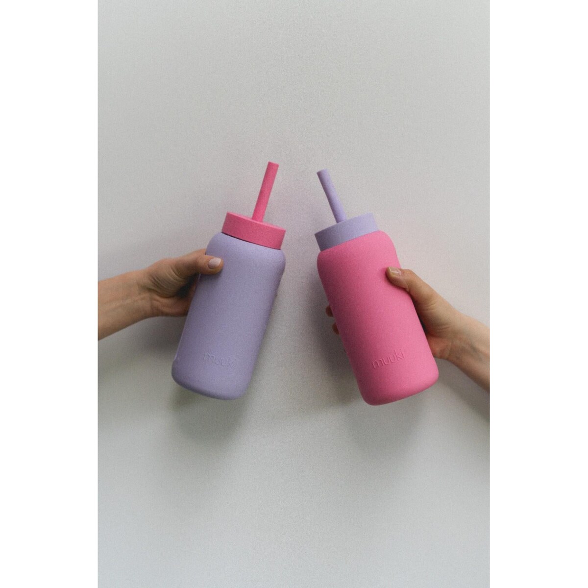 MUUKI słomka do butelki 720 ml, Flamingo Pink