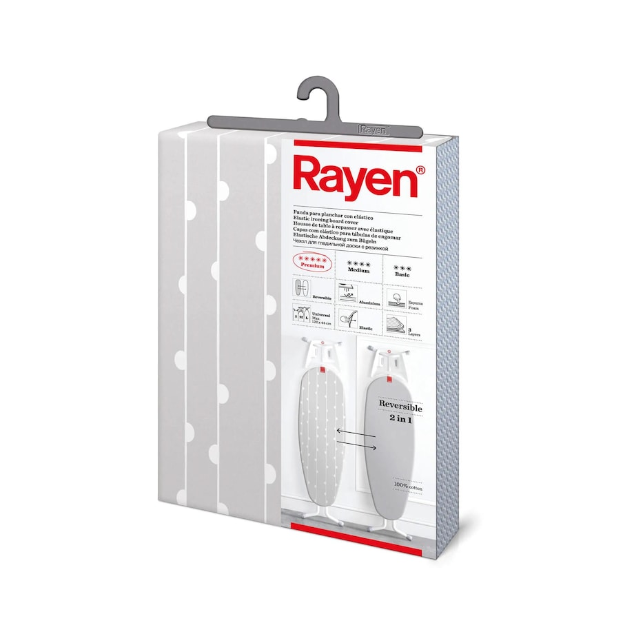 Dwustronny pokrowiec na deskę do prasowania ze ściągaczem Rayen