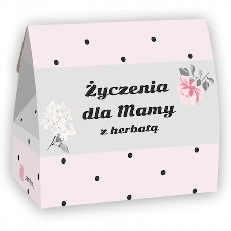 DROBNY ZESTAW PREZENTOWY UPOMINKOWY NA DZIEŃ MATKI URODZINY DLA MAMY TEŚCIOWEJ - MIX 5 RÓŻNYCH HERBAT SYPANYCH LIŚCIASTYCH