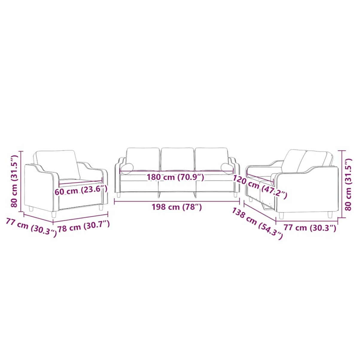 vidaXL 3-cz. komplet wypoczynkowy z poduszkami, jasnożółty, tkanina