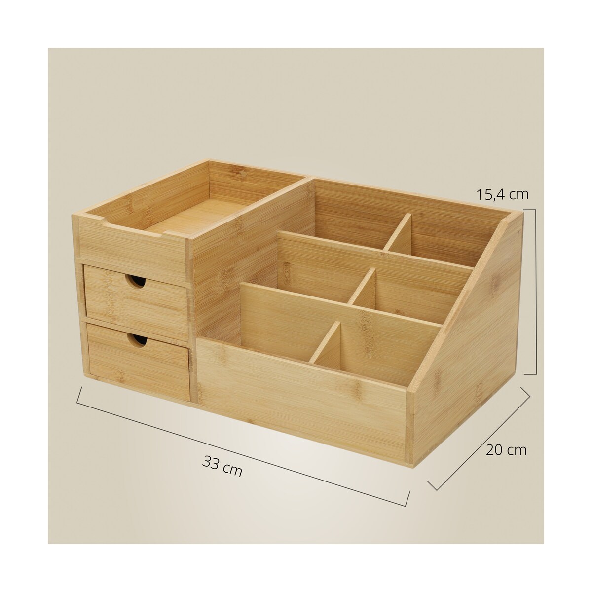 Bambusowy organizer z szaufladami SOLA