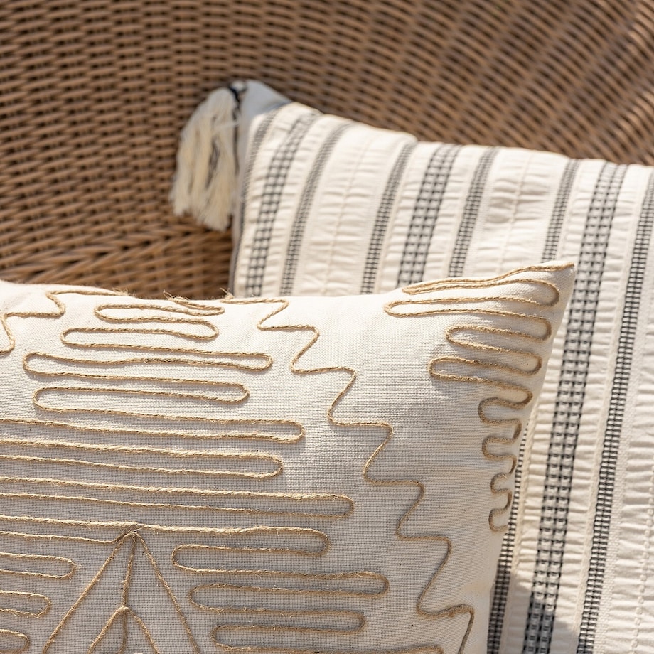 Poszewka na poduszkę Linea Graphite Tassel 45x45 cm, 45x45