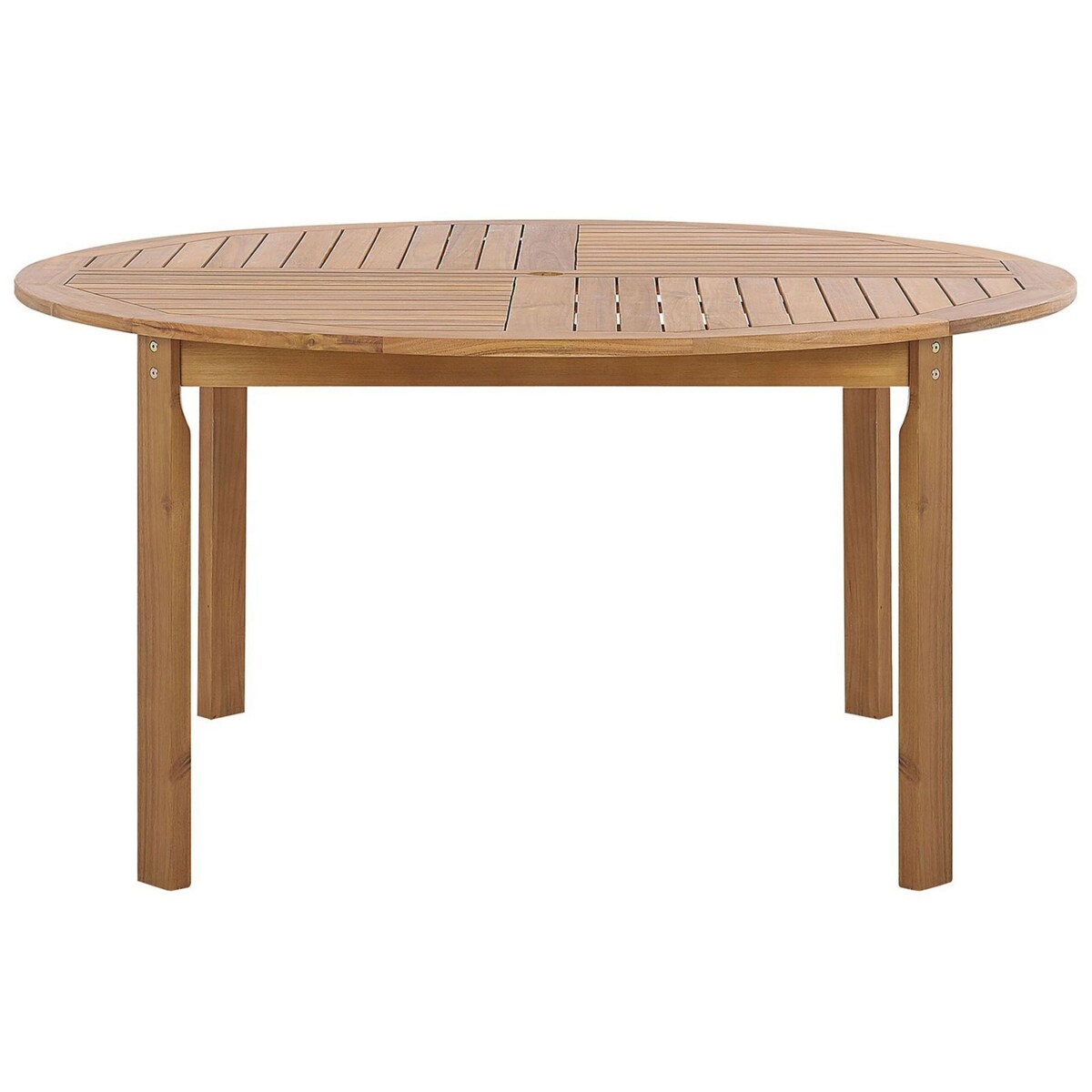 Zestaw ogrodowy dla 6 osób TOLVE z parasolem (12 opcji do wyboru) Drewno akacjowe Brązowy