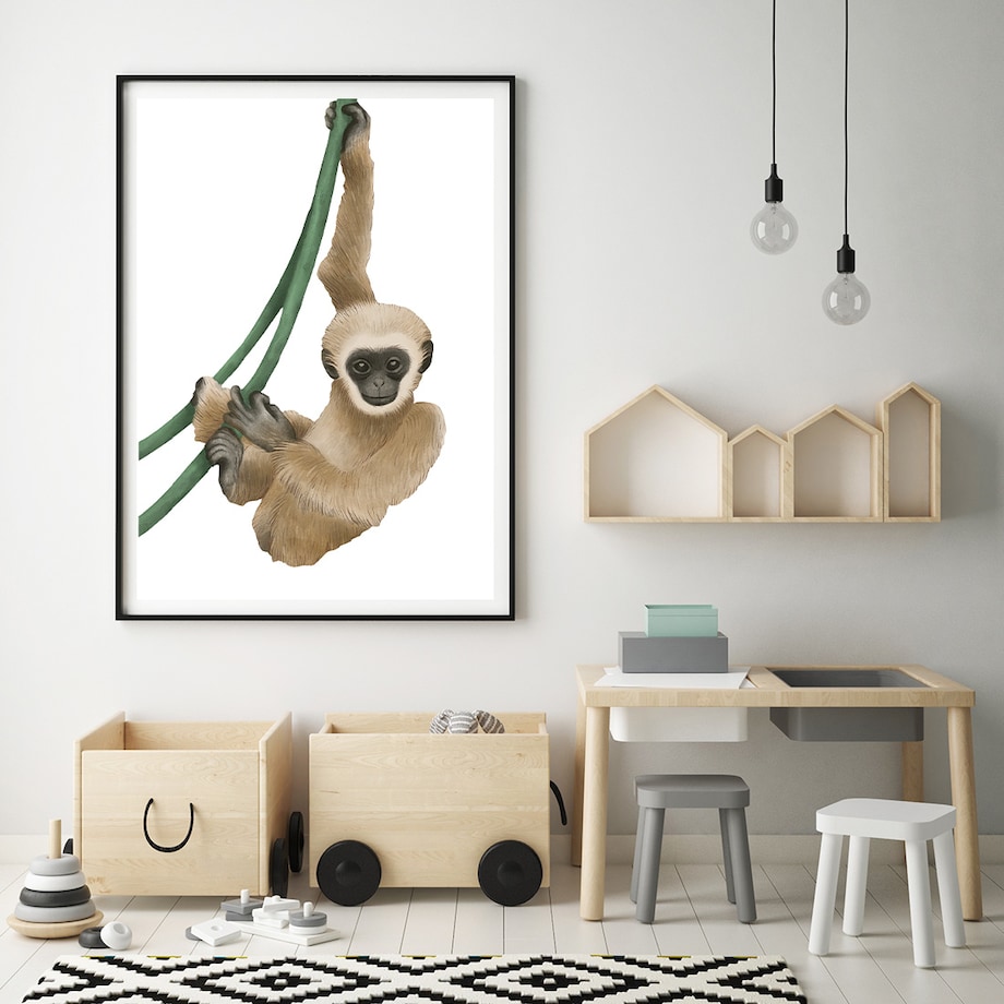 Plakat dla dzieci Małpka 40x50