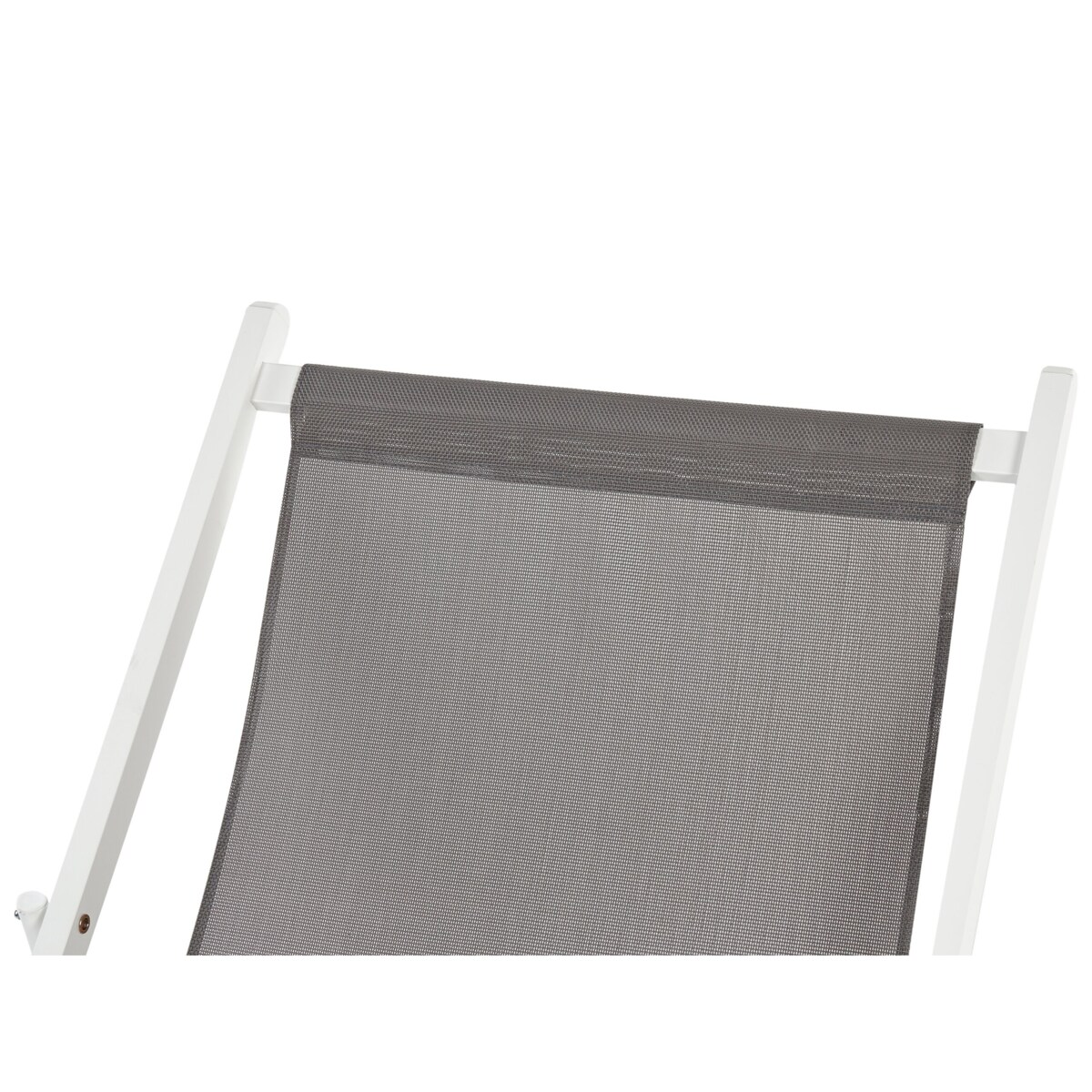 Leżak ogrodowy szaro-biały LOCRI II