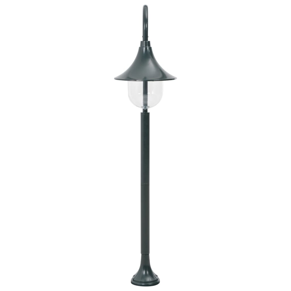 vidaXL Lampa ogrodowa na słupku, 120 cm, E27, aluminium, ciemnozielona